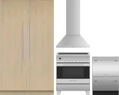 5 Piece Package Includes Refrigerator, Freezer, Range, Hood And Dishwasher
